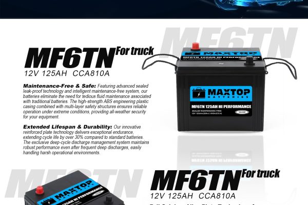 TRUCK BATTERY MF6TN-12V 125AH CCA810A-www.maxtopbatteries.com TRUCK BATTERY MF6TN-12V 125AH CCA810A-www.maxtopbatteries.com